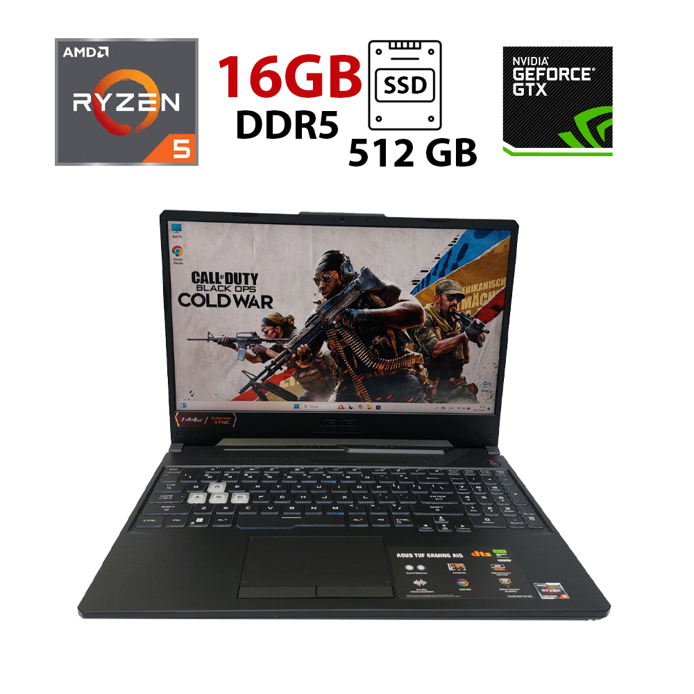 Ігровий ноутбук ASUS TUF Gaming A15/ 15.6" 1920x1080/ Ryzen 5 7535HS/ 16GB RAM/ 512GB SSD/ RTX 2050 4GB