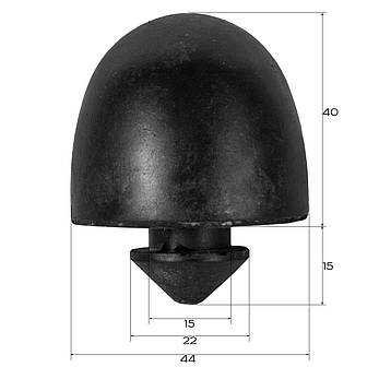 Відбійник HP-trailer Грибок 45 х 37 мм 24448, фото 3