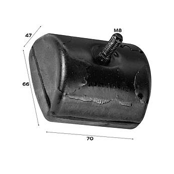 Відбійник для ресори/підресорника 67х44х65 HP-trailer 52-2913428, фото 3