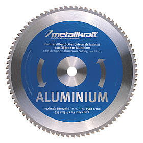 Пиляльний диск з алюмінію Metallkraft 355 x 2,4 x 25,4 мм, Японія