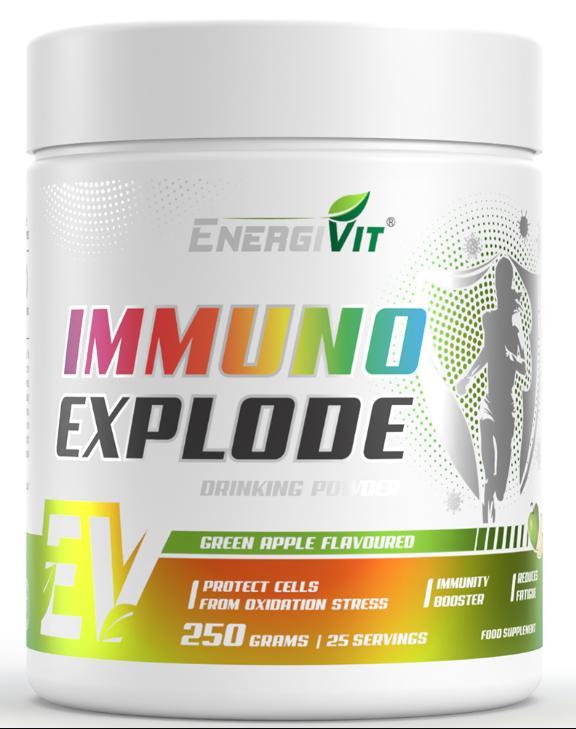 Для імунної системи EnergiVit  Immuno Explode 250 грам Смак : Зелене яблуко, фото 1