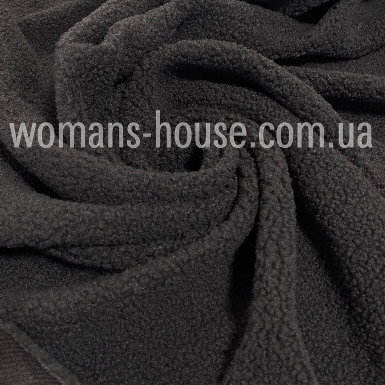 Тканина хутро Тедді кучерява на трикотажі 320 gsm 150 см Темно сірий, фото 1