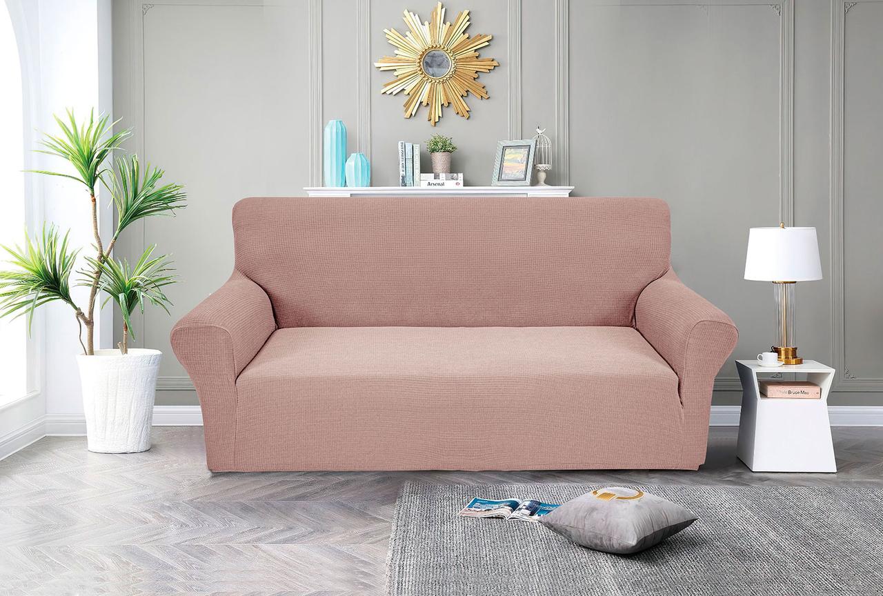 Чохол на диван 3-місний Corn Fleece капучино Love You