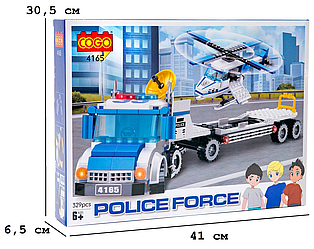 Конструктор "Поліція" (329 елм.) Поліцейська вантажівка / COGO