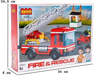 Конструктор "Пожежники" (260 елм.) Вогонь та допомога