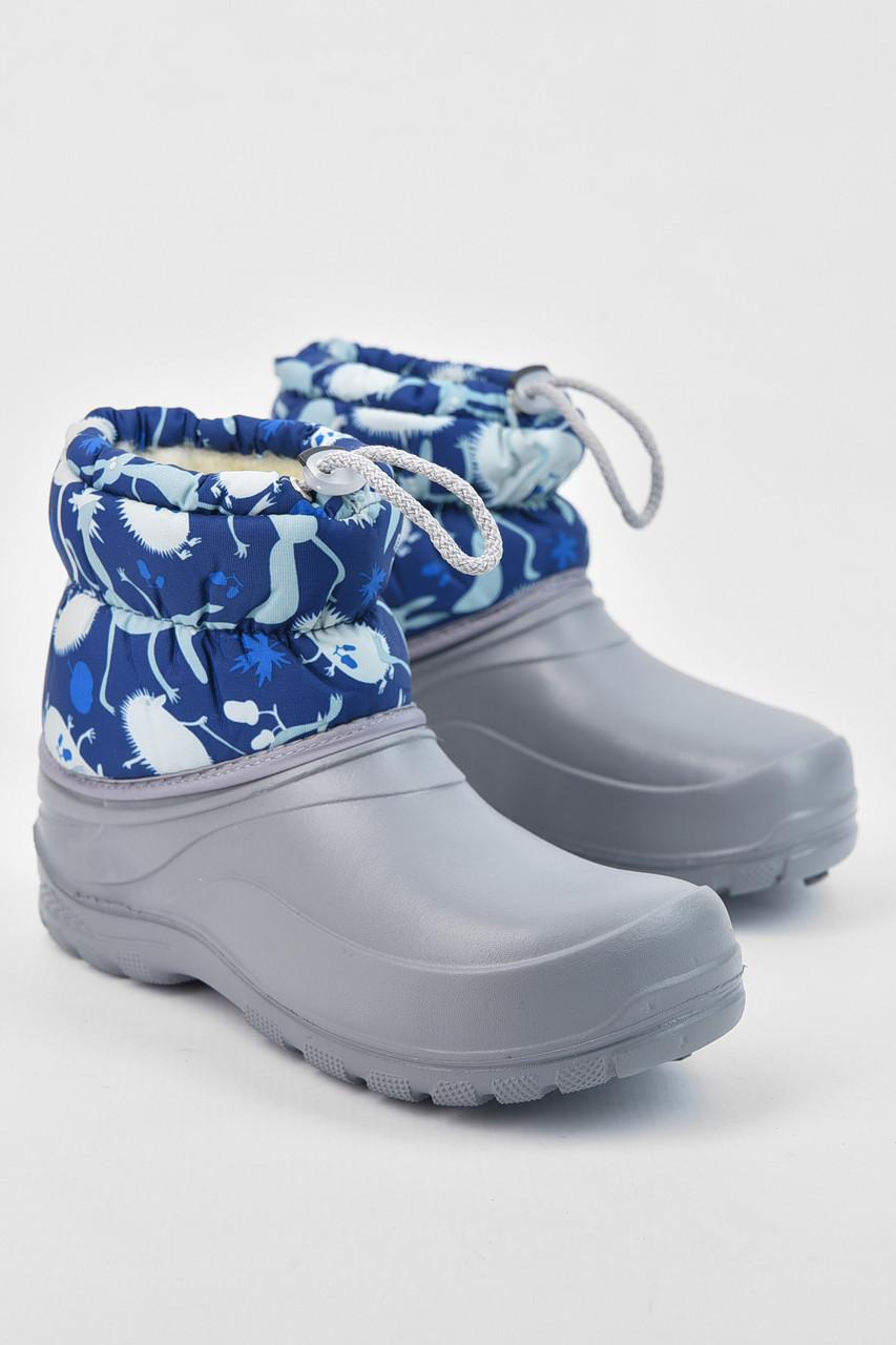 Дутики дитячі на хутрі сірого кольору 194757T Безкоштовна доставка, фото 1