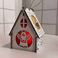 Новорічний підсвічник білий Нічник новорічний з принтом 2025 Розмір:12*8*8 см