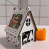 Новорічний підсвічник білий Нічник новорічний з принтом 2025 "Ялинка" Розмір:12*8*8 см, фото 2