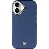 Чохол SGP PC+Leather with MagSafe для Apple iPhone 16 Plus (6.7") Blue, фото 3