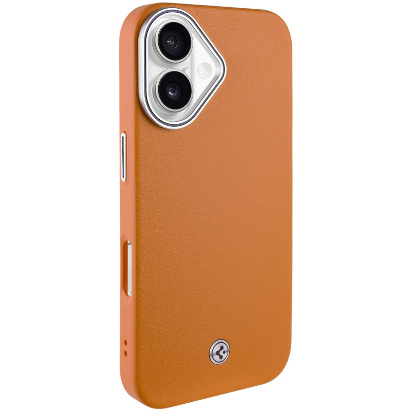 Чохол SGP PC+Leather with MagSafe для Apple iPhone 16 (6.1") Brown, фото 1