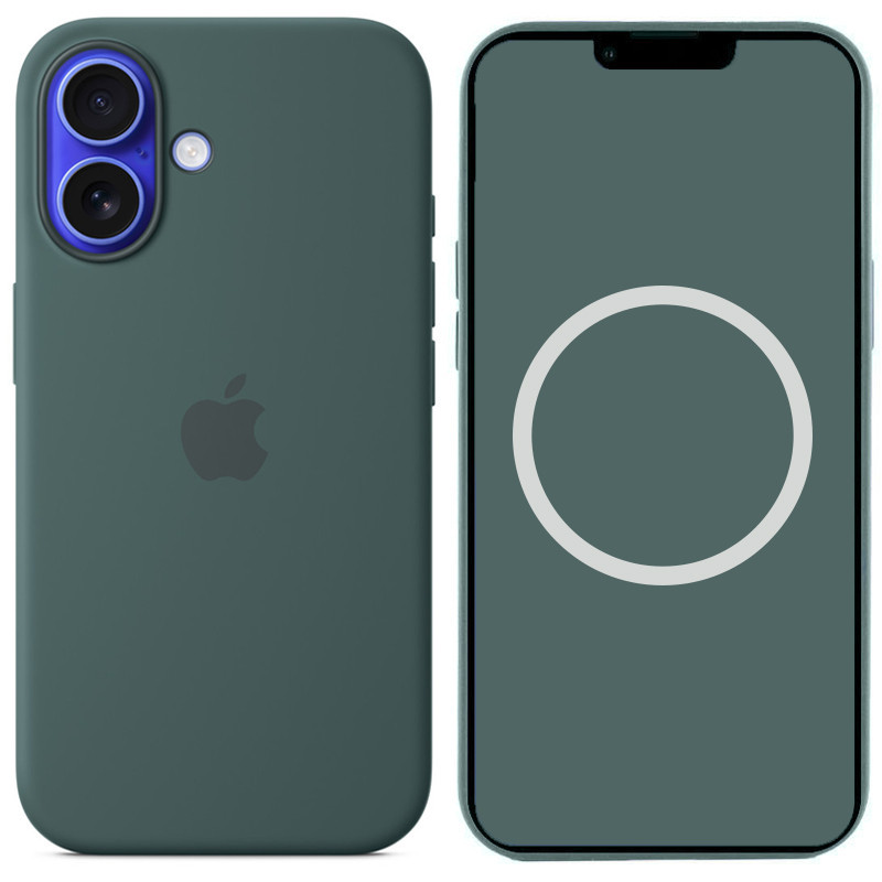 Чохол Silicone case (AAA) full with Magsafe and Animation для Apple iPhone 16 Plus (6.7") Star Fruit Lake Green
