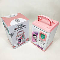 Копилка сейф -сейф для безпечного зберігання, Іграшковий дитячий сейф з електронним замком WD-78