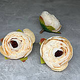 Бутон півонії, колір- персиковий (мармуровий), розмір 4 см, арт 017374, поштучно, Персиковий, фото 3