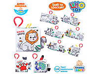 Книга HB 0032 ABС тварини, підвіска, шурудить, пискавка, 3 види, пакет, 19-16-4 см., фото 3