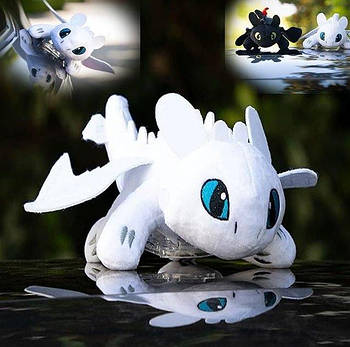 М'яка іграшка Білий дракон із кріпленням-замком 26см Q03 G-Rich