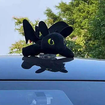 М'яка іграшка Чорний дракон із кріпленням-замком 26см Q01 G-Rich