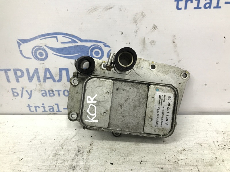 Радіатор оливний двс (теплообмінник) Ssangyong Korando C200 2.0 DIESEL D20DT 2010 (б/у), фото 1