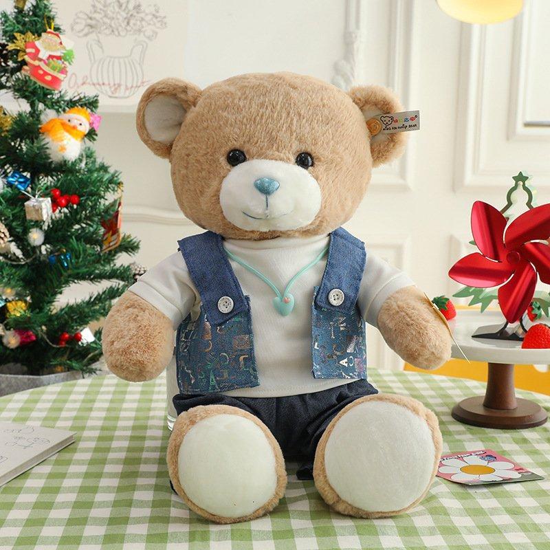 М'яка іграшка "Тедді в жилеті", коричневий колір, 50см C91 G-Rich, фото 1