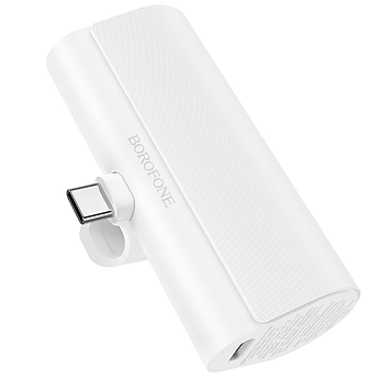 Повербанк Borofone 5000mAh для Type-C кишеньковий Power Bank Mini Pocket BJ35 White