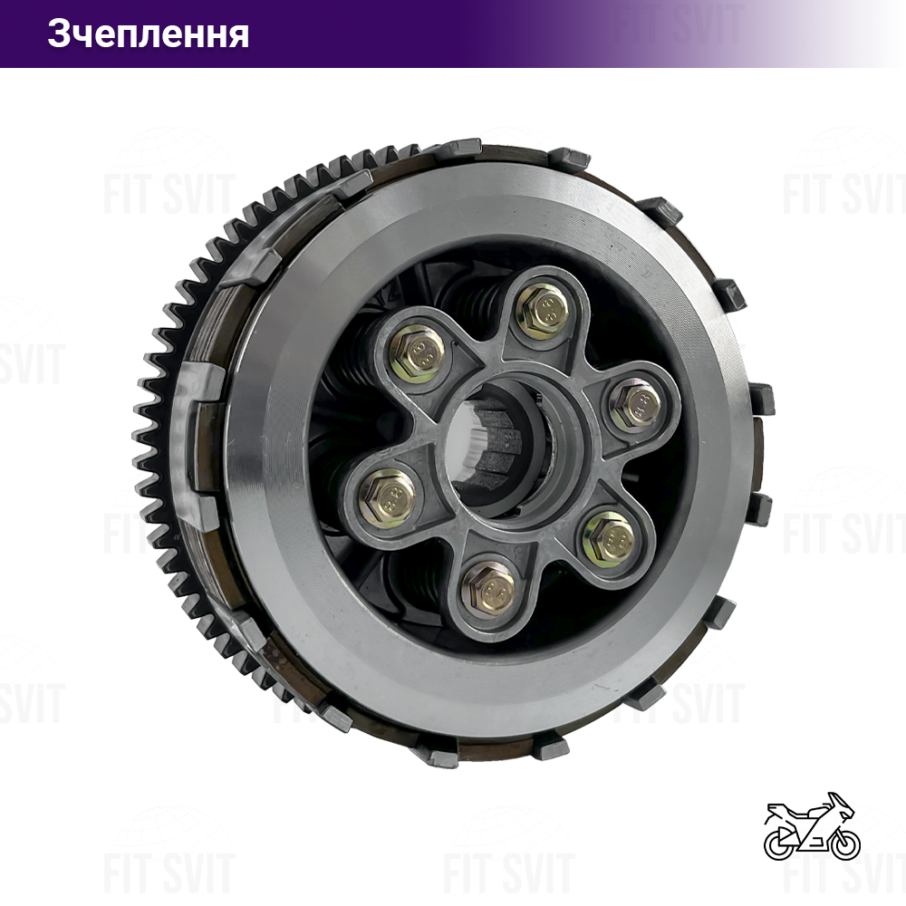 Зчеплення CG/CB 150/200 cc 6 болтів 6 дисків у зборі