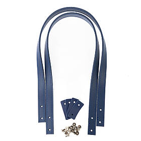 Ручки двосторонні на гвинтах для шопперів (70*2 см), колір Джинсовий