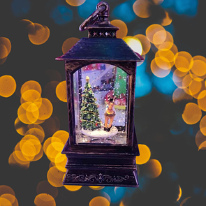 Декоративний музичний ліхтар новорічний  Ліхтарик із підсвічуванням на батарейках