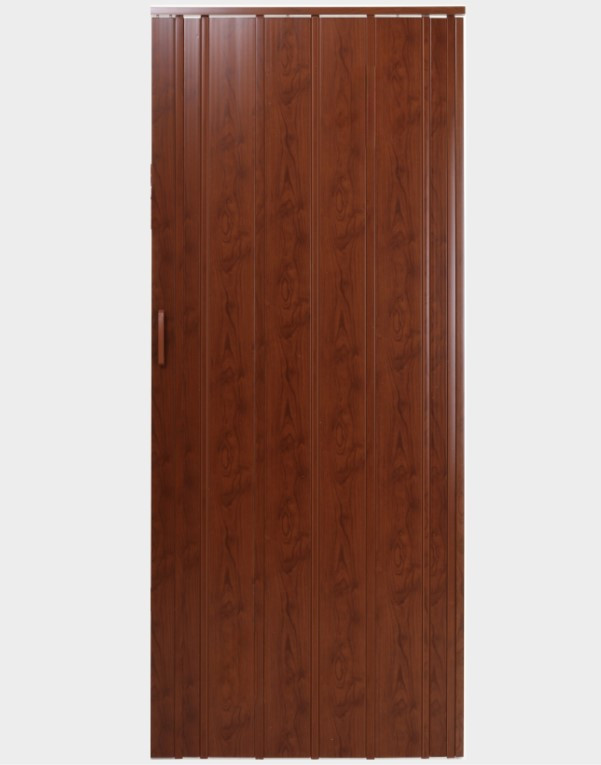 Двері гармошка глухі посилені, дуб темний 850*2030*12 мм. Двері міжкімнатні складні., фото 1