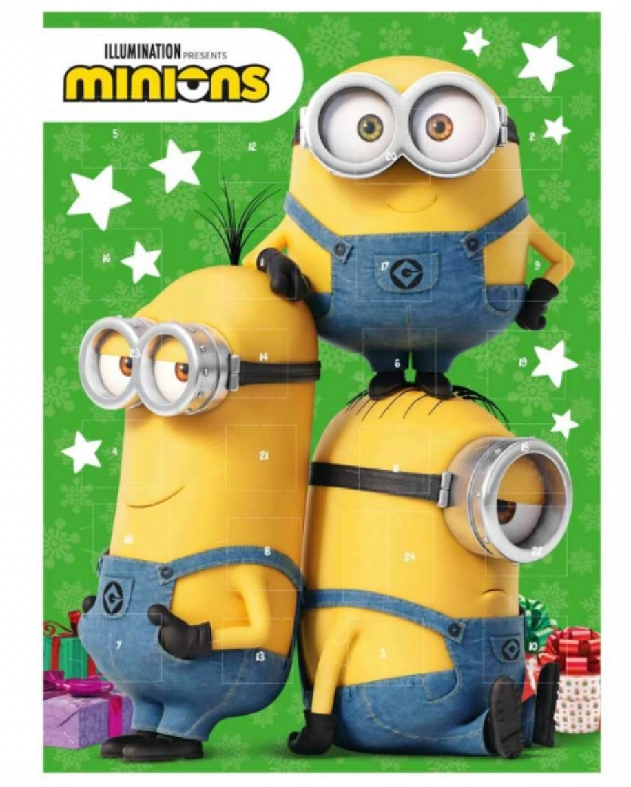 Різдвяний адвент календар із шоколадом Minions Green Advent Calendar 75г