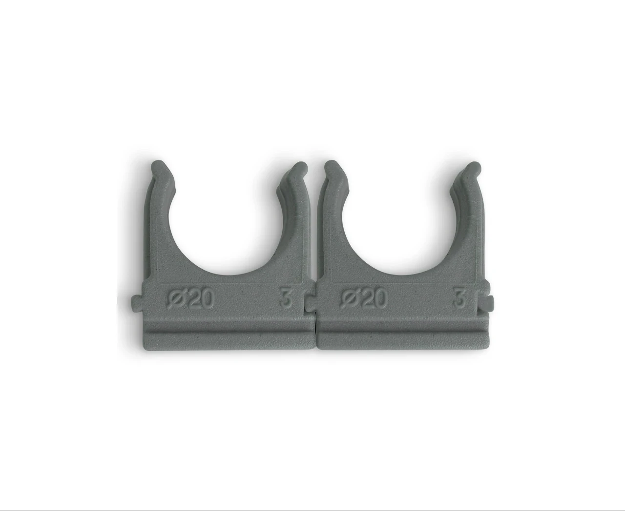 Кліпса для гофротруби D 20 мм, сіра, фото 1