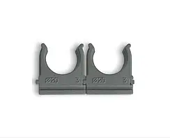 Кліпса для гофротруби D 20 мм, сіра