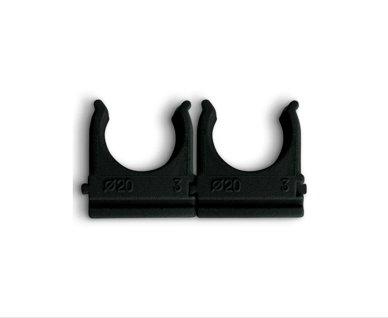 Кліпса для гофротруби D 20 мм, чорна, фото 1