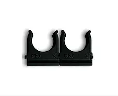 Кліпса для гофротруби D 20 мм, чорна