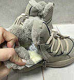 Дитячі зимові кросівки на овчині унісекс jong golf сірі 28-32, фото 4