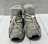 Дитячі зимові кросівки на овчині унісекс jong golf сірі 28-32, фото 6