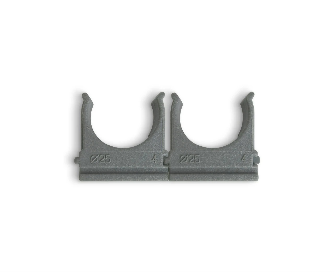 Кліпса для гофротруби D 25 мм, сіра, фото 1