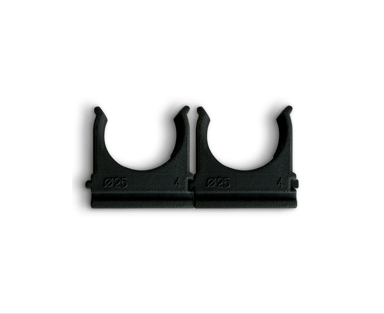 Кліпса для гофротруби D 25 мм, чорна, фото 1