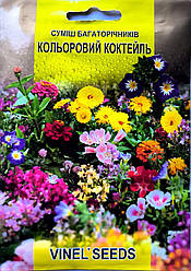 Суміш насіння багаторічних квітів Кольоровий коктейль 3 г, Vinel' Seeds