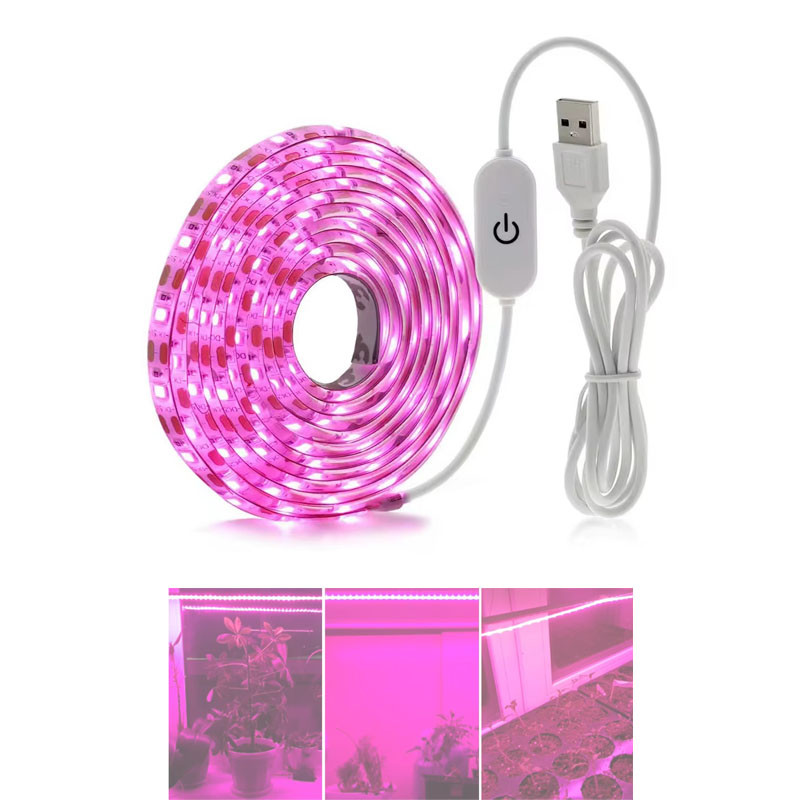 Фітострічка для рослин LED USB з вимикачем IP65 2 м