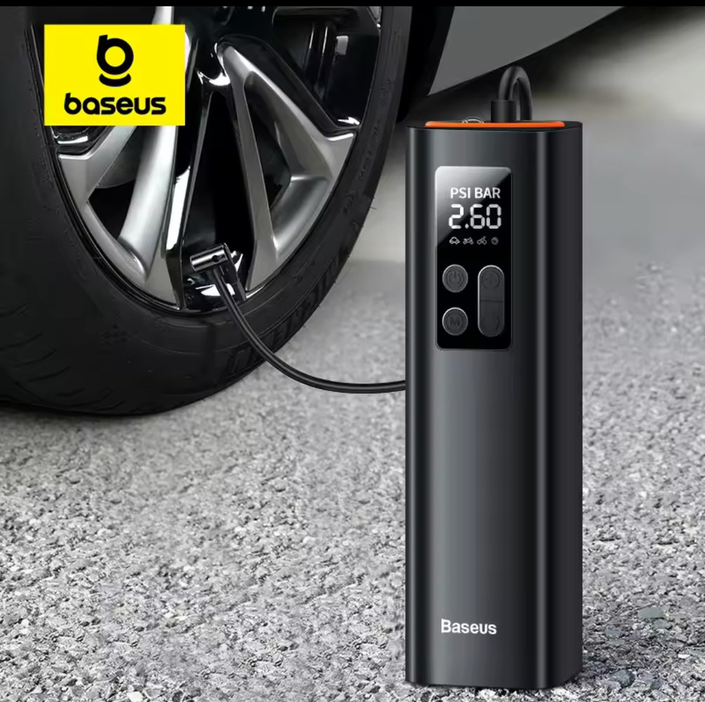 Авто Компресор-насос міні для шин машини автомобільний BASEUS SUPER MINI INFLATOR PUMP автокомпресор