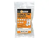 Кріплення для кабельної стяжки до 8 мм, 22х15 мм, біла, фото 2