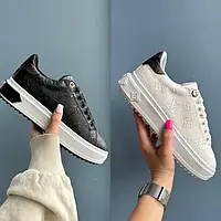 Кросівки Louis Vuitton Time Out Black/White (2 кольори, 36-40), Шкіра