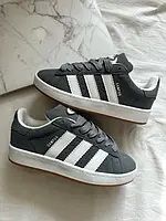 Кросівки Adidas Campus Grey/White (36-40), Замша