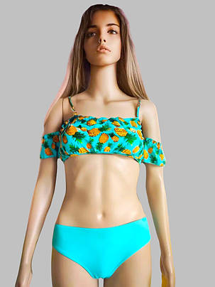 Купальник для девочек Samegame 317 Ананас мята(В НАЛИЧИИ ТОЛЬКО 36 УКР р-ры), фото 2