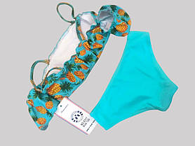 Купальник для девочек Samegame 317 Ананас мята(В НАЛИЧИИ ТОЛЬКО 36 УКР р-ры), фото 4