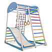 Спортивний дерев'яний комплекс «SportWood Sky Plus 1» різнокольоровий ТМ "SportBaby" (130х85х132 см), фото 3