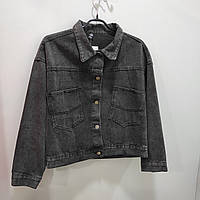 Жіноча джинсова куртка стрази метелик