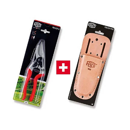 Акційний набір Садовий секатор FELCO 8 + Кобура для секатора FELCO 910 (Фелко 8+910), фото 1