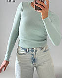 Базовий однотонний трикотажний светр  167 со, фото 3