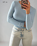 Базовий однотонний трикотажний светр  167 со, фото 4