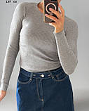 Базовий однотонний трикотажний светр  167 со, фото 5